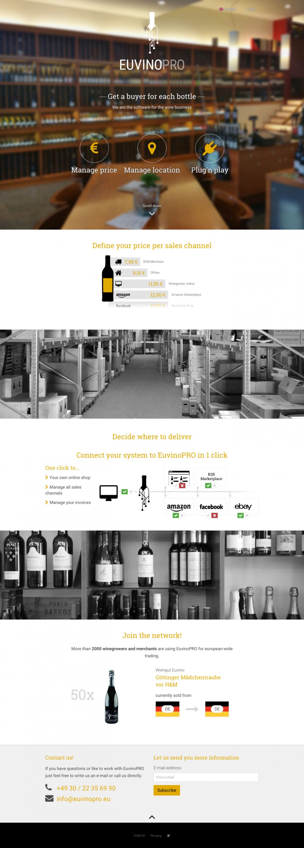 Screenshot von EuvinoPRO